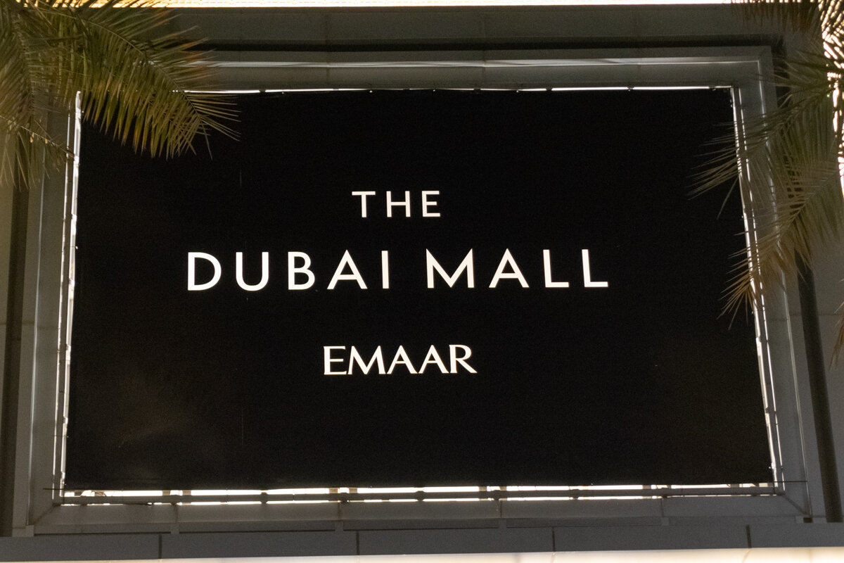Panneau du Dubai Mall