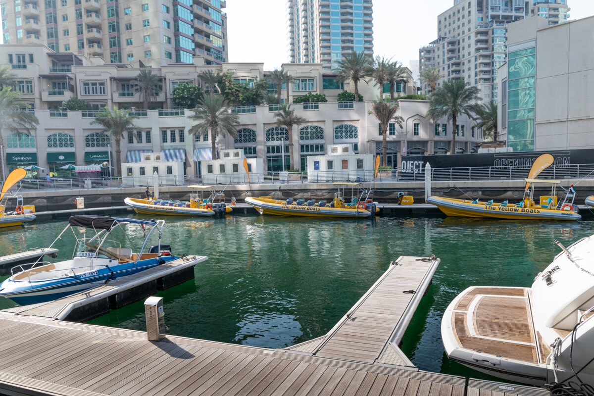 Embarcadère des Yellow Boats dans la Marina de Dubai
