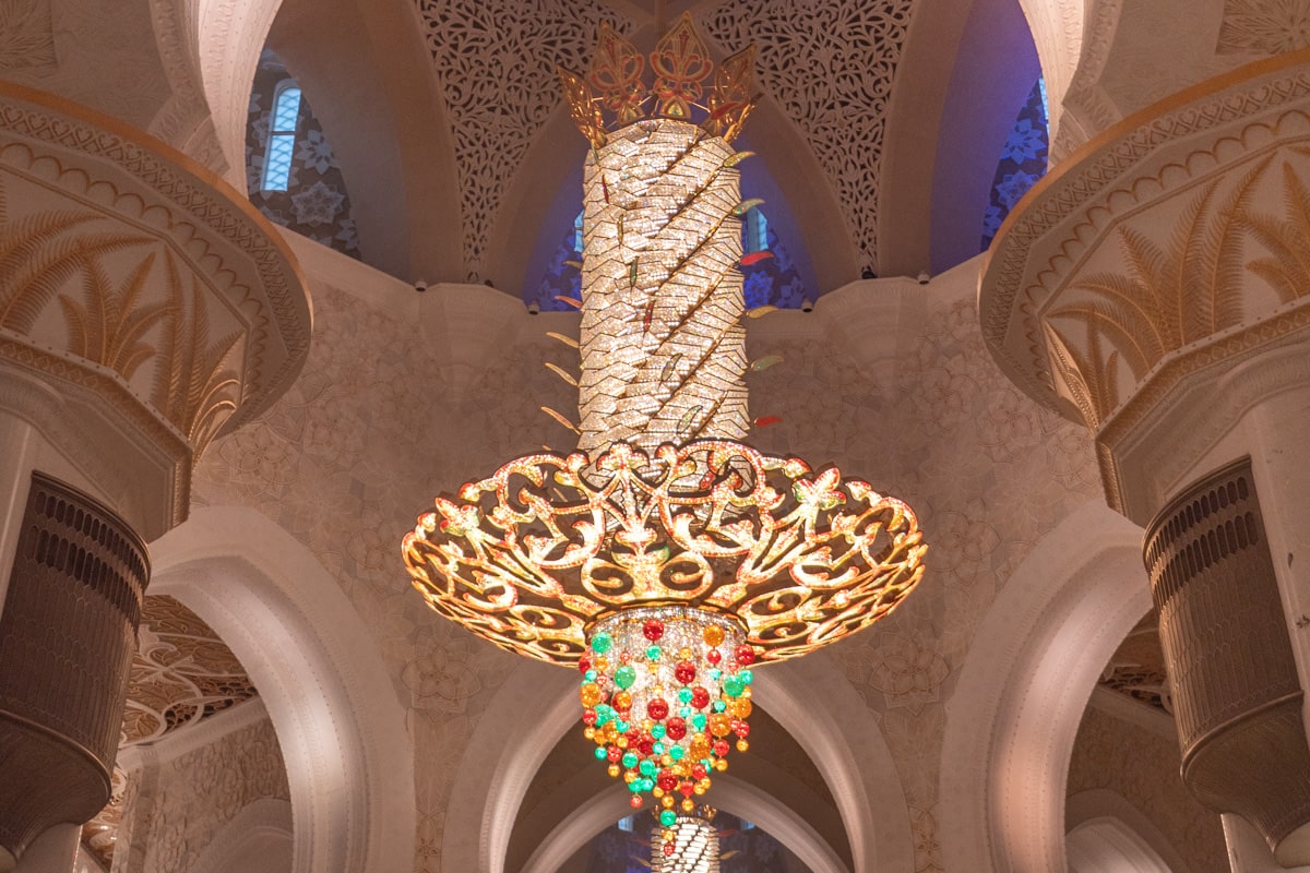 Lustre de la Grande Mosquée d'Abu Dhabi