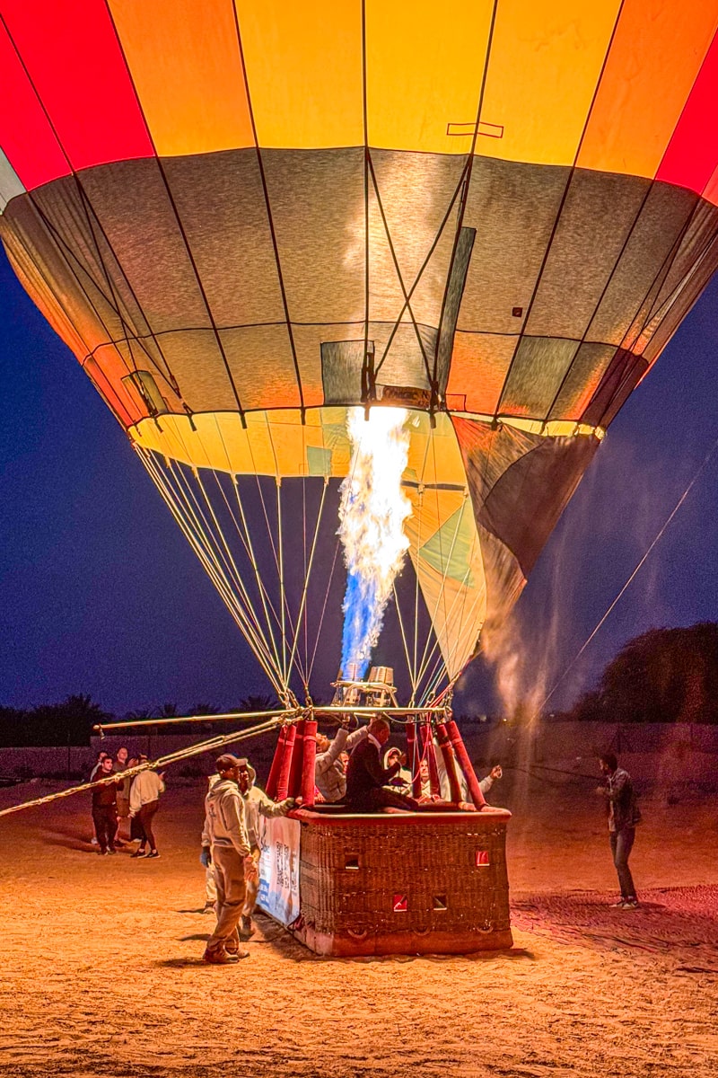 Gonflement d'une montgolfière