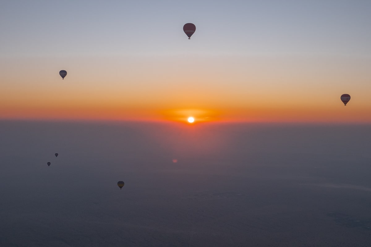 Vol de montgolfières